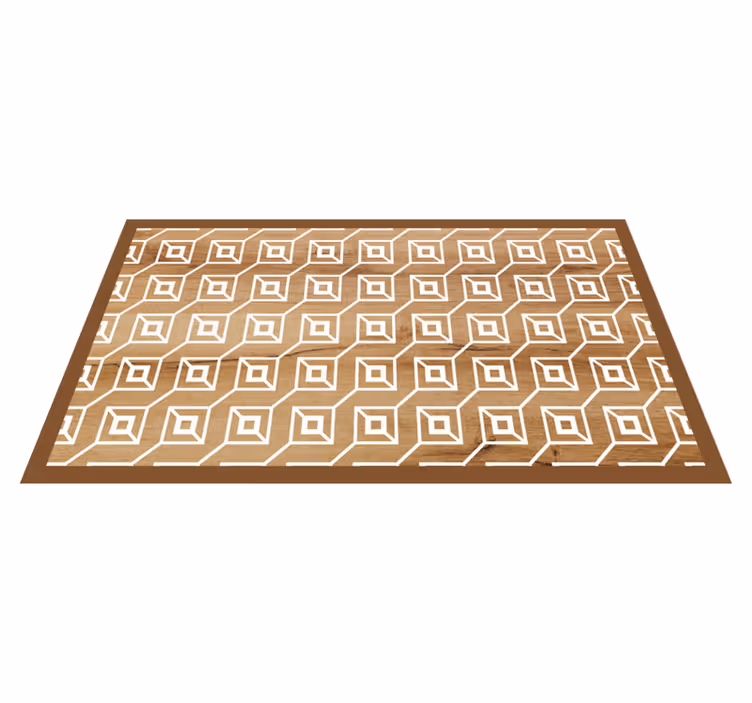 Vinylteppich Holzoptik geometrische motive - TenStickers