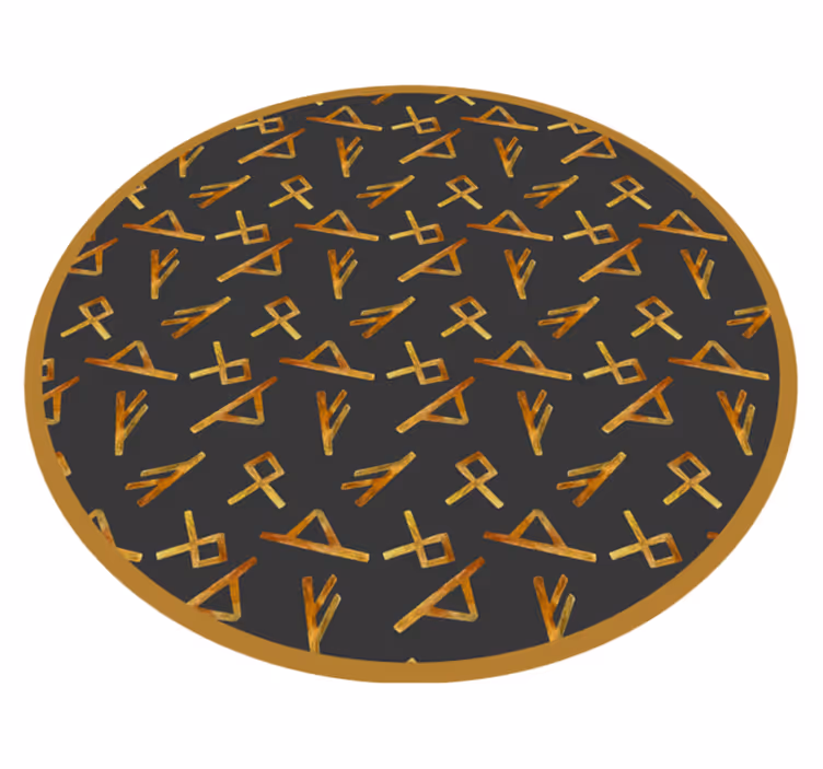 Vinyl Teppich geometrisch abstrakte goldene formen - TenStickers