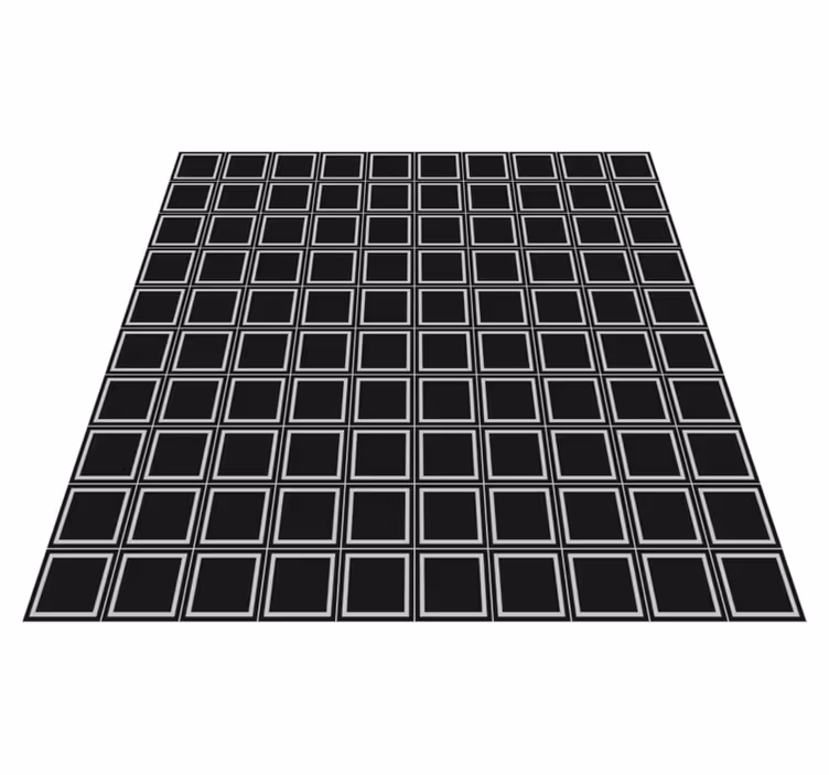Vinyl teppich fliesenoptik geometrisches quadratarrangement - TenStickers