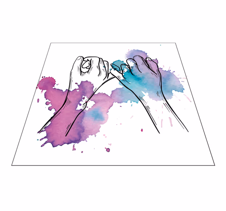 Vinyl Teppich Jugendzimmer hände kleiner finger versprechen - TenStickers