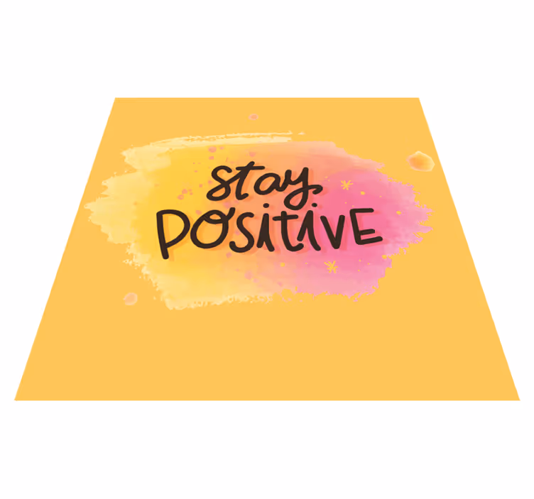 Vinyl Teppich Spruch bleiben sie optimistisch - TenStickers