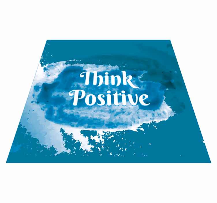 Vinyl Teppich Spruch positiv denken - TenStickers
