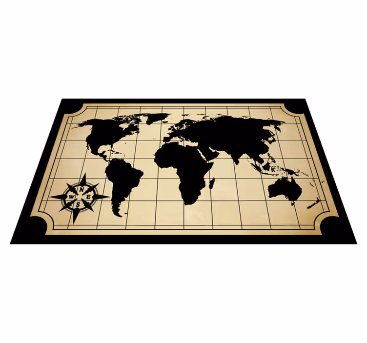 Vinyl Teppich Weltkarte weltkartendesign - TenStickers