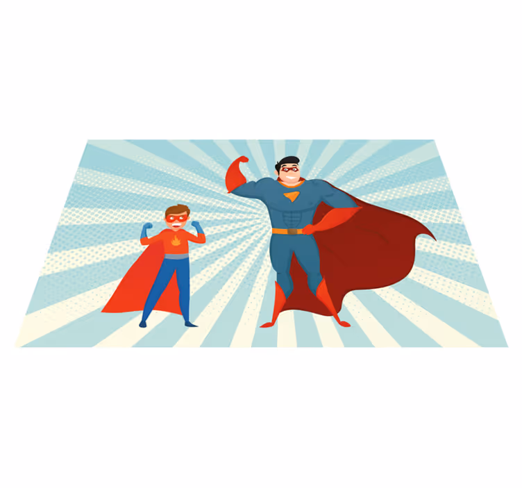 Vinylteppich kindlich superhelden-duo - TenStickers