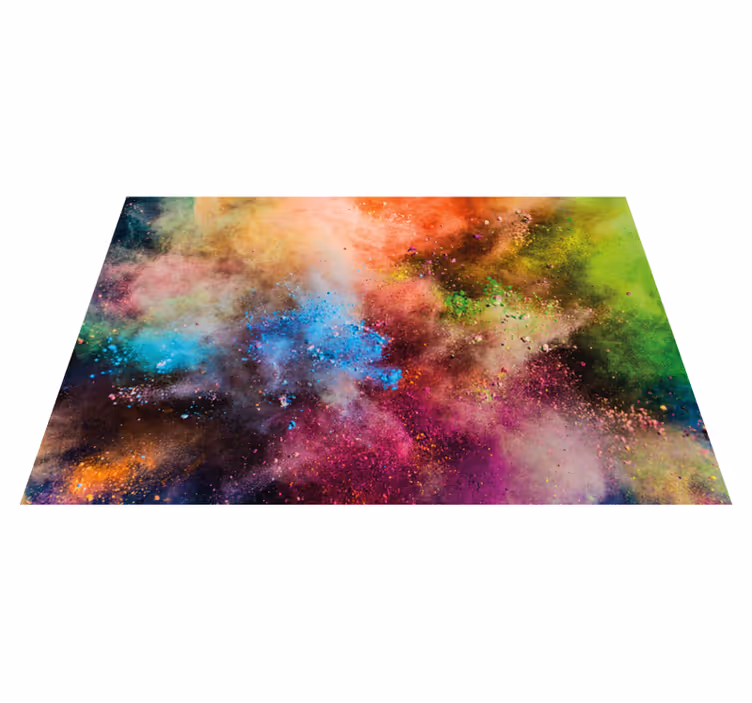 Vinylteppich kindlich kosmische farbexplosion - TenStickers