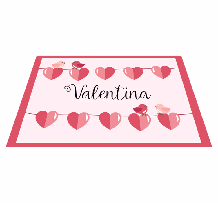 Vinyl Teppich mit Namen herz-design - TenStickers
