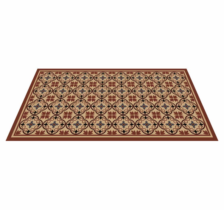 Vinyl Teppich Mosaik geometrische florale elemente - TenStickers