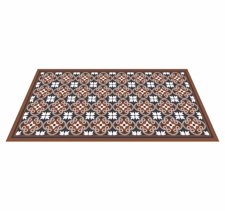 Vinyl Teppich Mosaik komplexes blumenarrangement - TenStickers