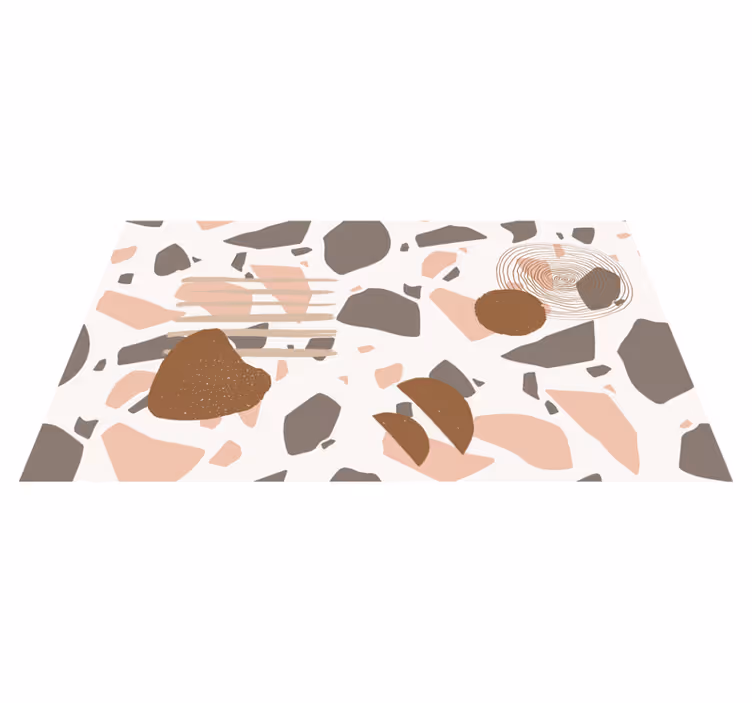 Vinyl Teppich Imitation abstrakte terrazzoformen - TenStickers