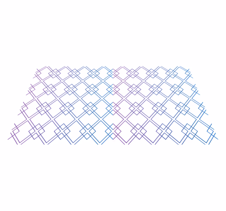 Vinyl Teppich geometrisch rauten und linien - TenStickers