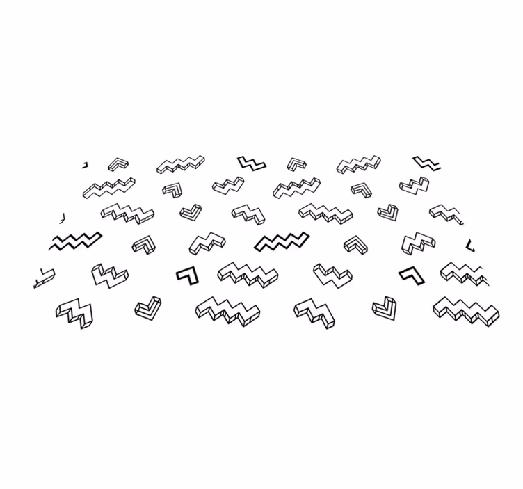 Vinylteppich kindlich kräftige, eckige muster - TenStickers
