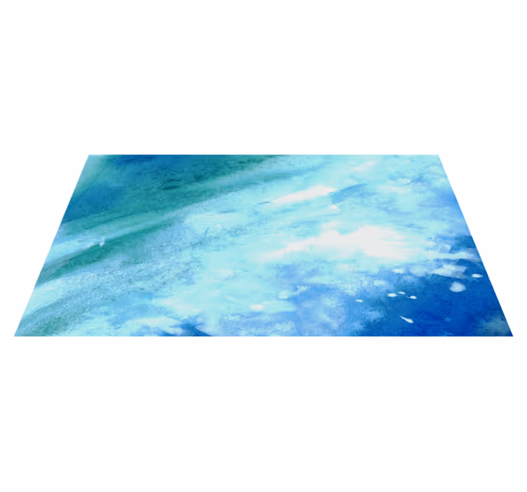 Vinyl Teppich Imitation aqua abstrakt fluss - TenStickers