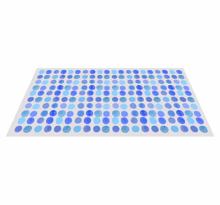 Vinyl Teppich Bad blaues punktmuster - TenStickers