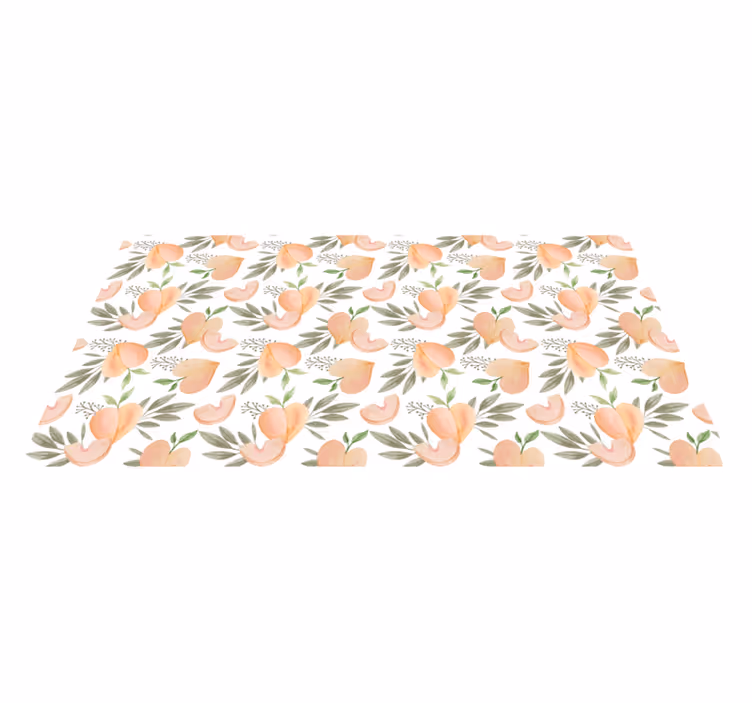 Vinyl Teppich Küche pfirsich-blumenarrangement - TenStickers