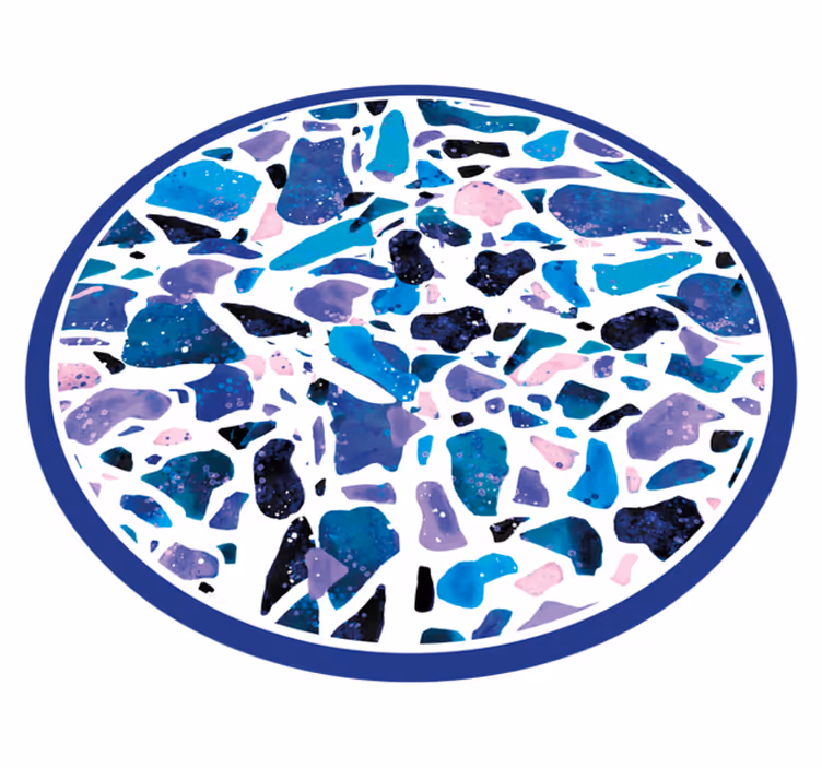 Vinyl Teppich Marmor buntes steinmosaik - TenStickers