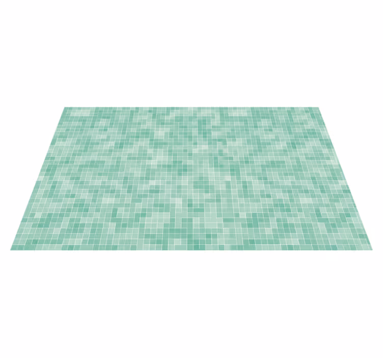 Vinyl teppich fliesenoptik mint mosaikmuster - TenStickers