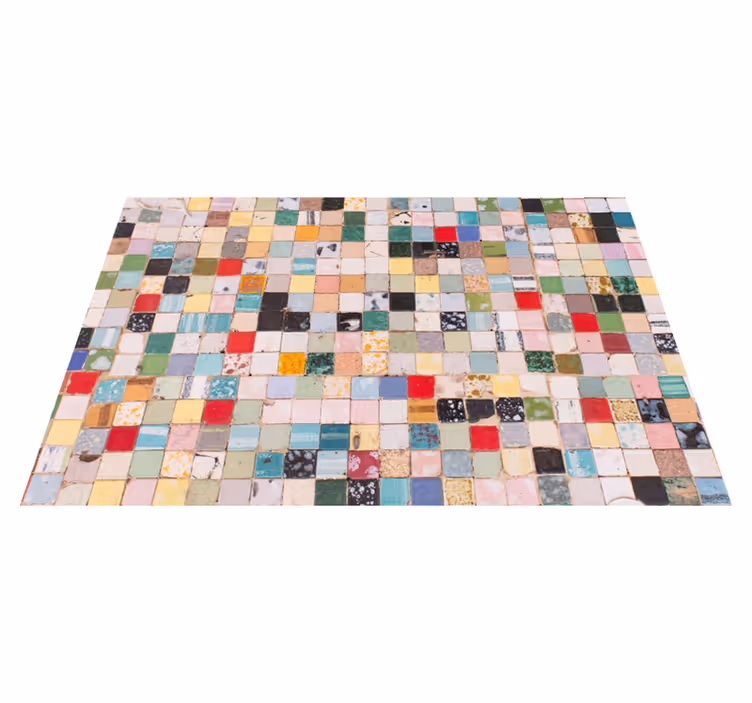 Vinyl Teppich Bad Keramik Fliesentextur - TenStickers