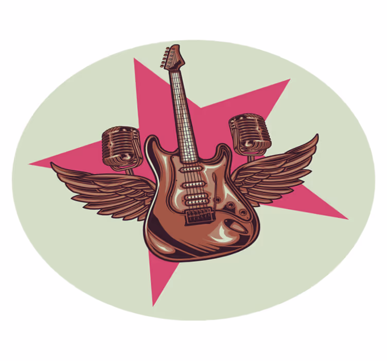 Vinyl Teppich Jugendzimmer rockstar-tribut - TenStickers