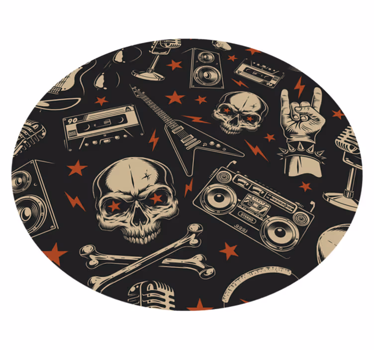 Vinyl Teppich Jugendzimmer rockmusikstil - TenStickers