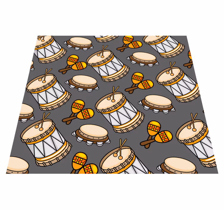 Vinyl teppich spiele mit instrumentenmuster - TenStickers