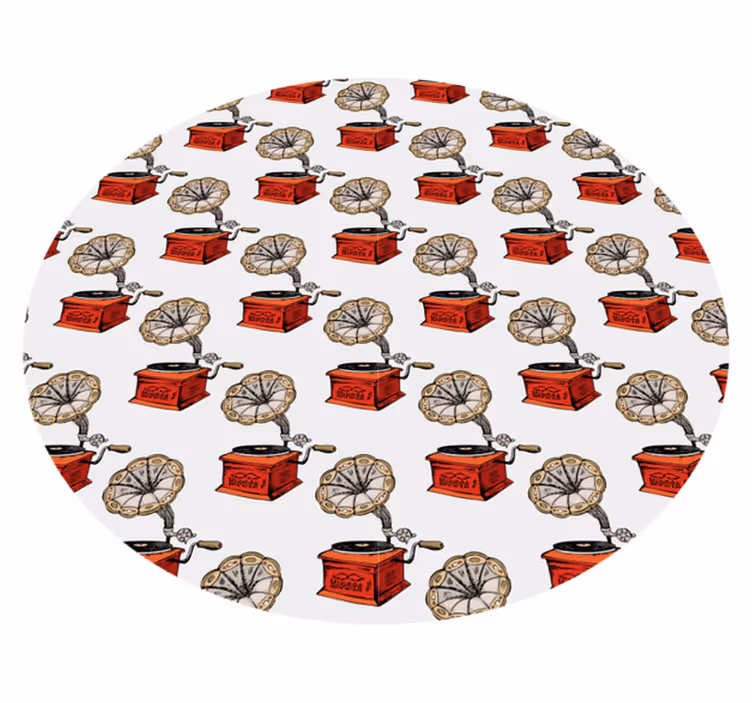 Vinyl teppich textur retro musikboxen - TenStickers