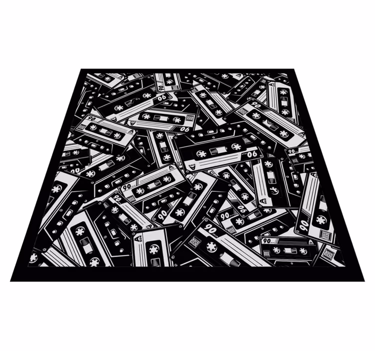 Vinyl Teppich Jugendzimmer kassettenmotiv - TenStickers