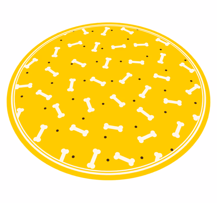 Vinyl Teppich Tiere gelbes knochenmuster - TenStickers