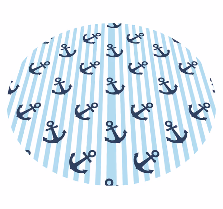 Vinylteppich kindlich mit maritimem ankerdesign - TenStickers