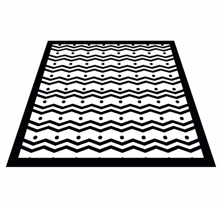 Vinyl teppich gestreift zigzag konzept - TenStickers