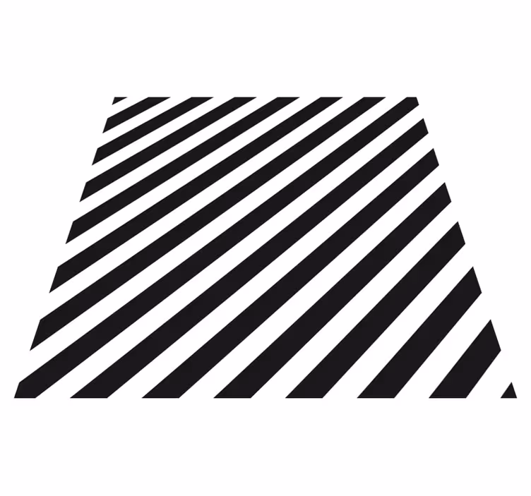 Vinyl teppich gestreift diagonal schwarz weiß - TenStickers