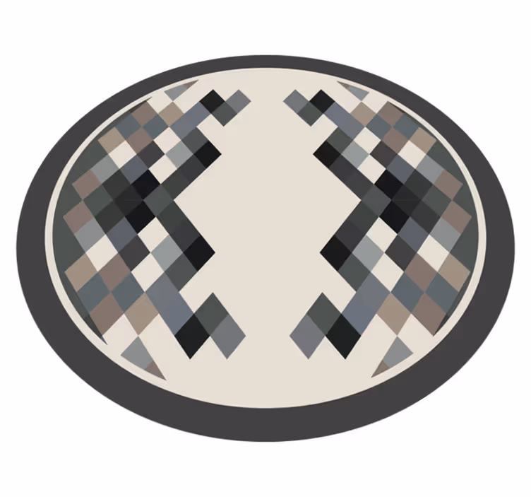 Vinyl teppich modern mit grauen geometrischen elementen - TenStickers