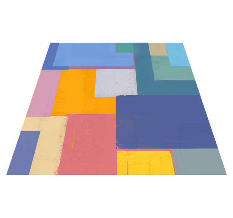 Vinylteppich quadratisch Abstrakte malerei bunte quadrate - TenStickers