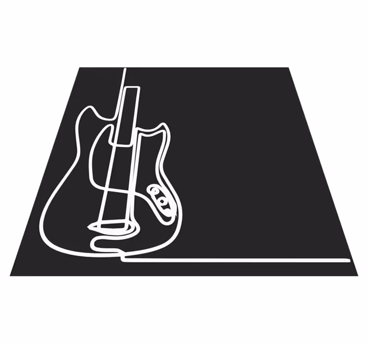 Vinyl Teppich Jugendzimmer gitarren-umrisskunst - TenStickers