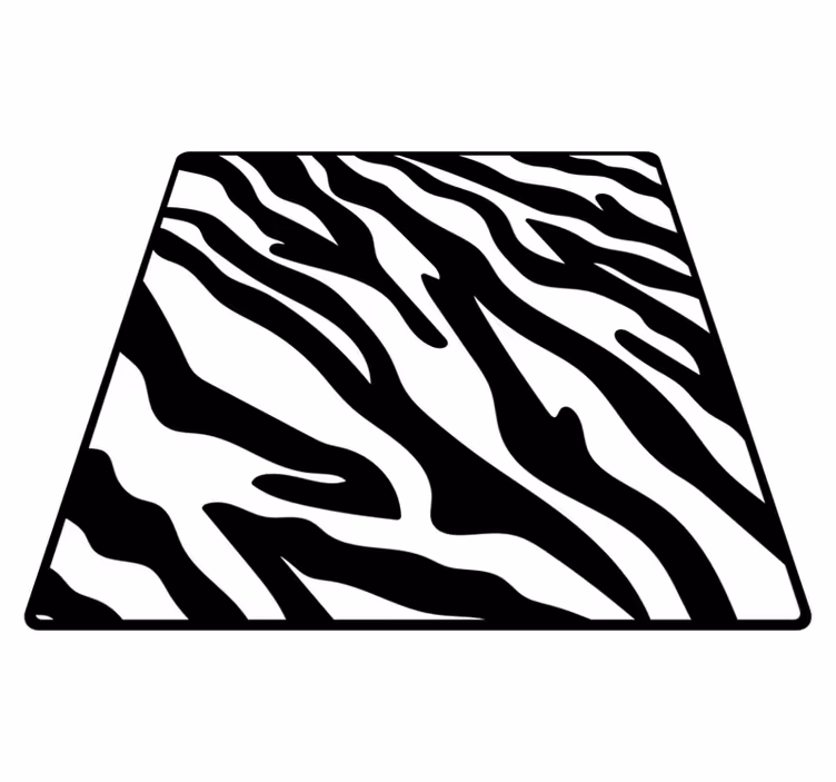 Vinyl teppich tiermuster im zebramuster stil - TenStickers