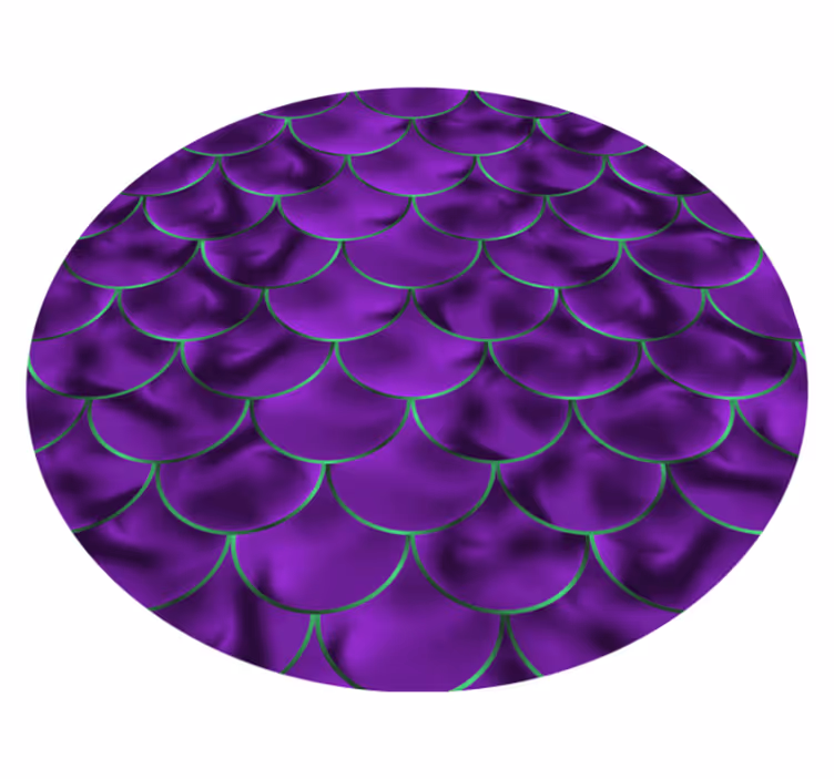 Runder vinyl teppich 3d meerjungfrauen-schuppen - TenStickers