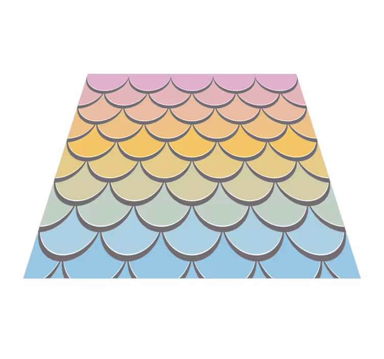 Vinyl teppich tiermuster im original fischschuppenmuster - TenStickers