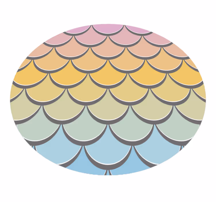 Vinyl Teppich Imitation bunte fischschuppen - TenStickers