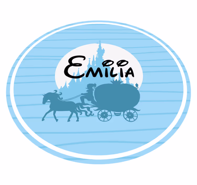 Vinyl Teppich mit Namen ballettwagen-thema - TenStickers
