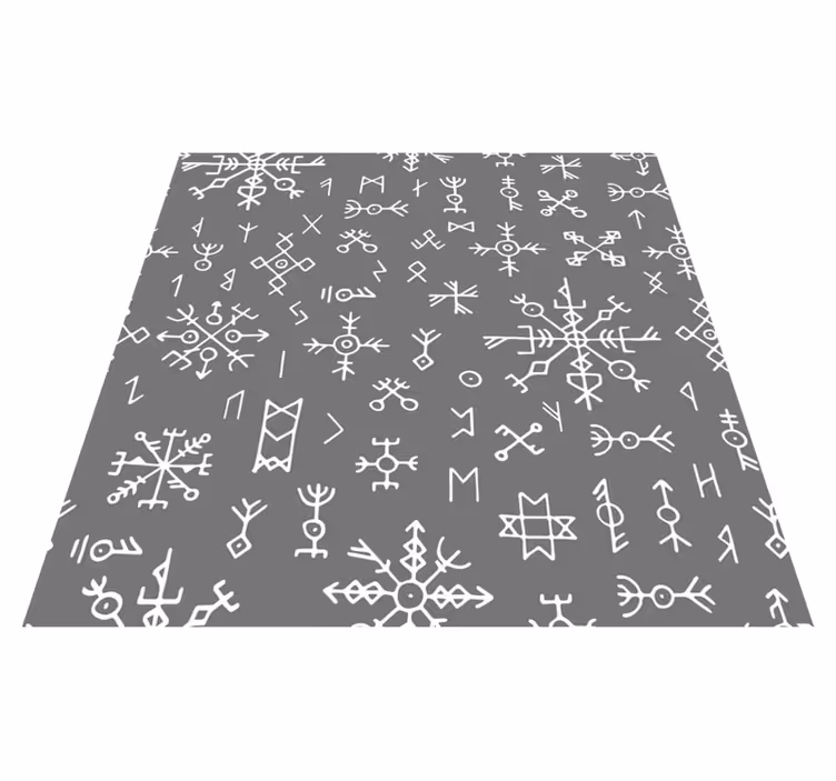 Vinyl Teppich nordisch geometrisches symbolmuster - TenStickers