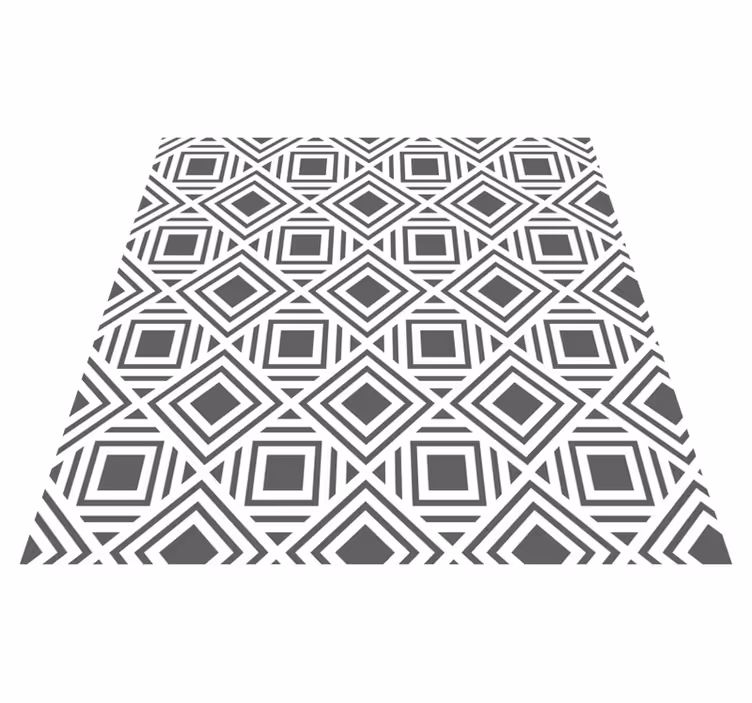 Vinyl teppich geometrisch im stilvollen diamantmuster - TenStickers