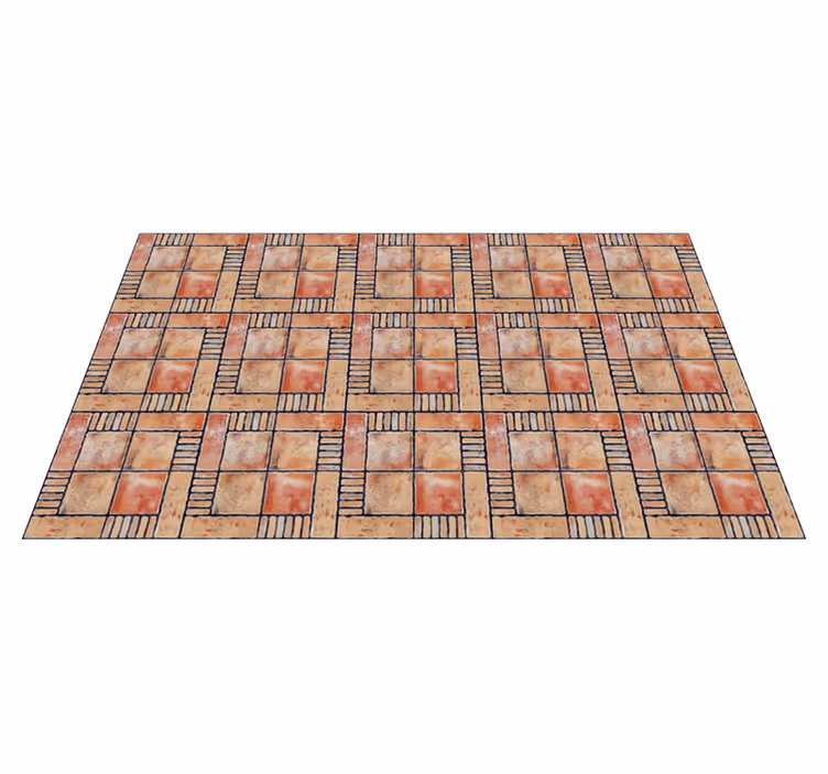 Vinyl teppich fliesenoptik kreuzmuster - TenStickers