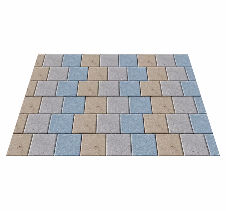 Vinyl Teppich Fliesenoptik bunte quadratische fliesen - TenStickers