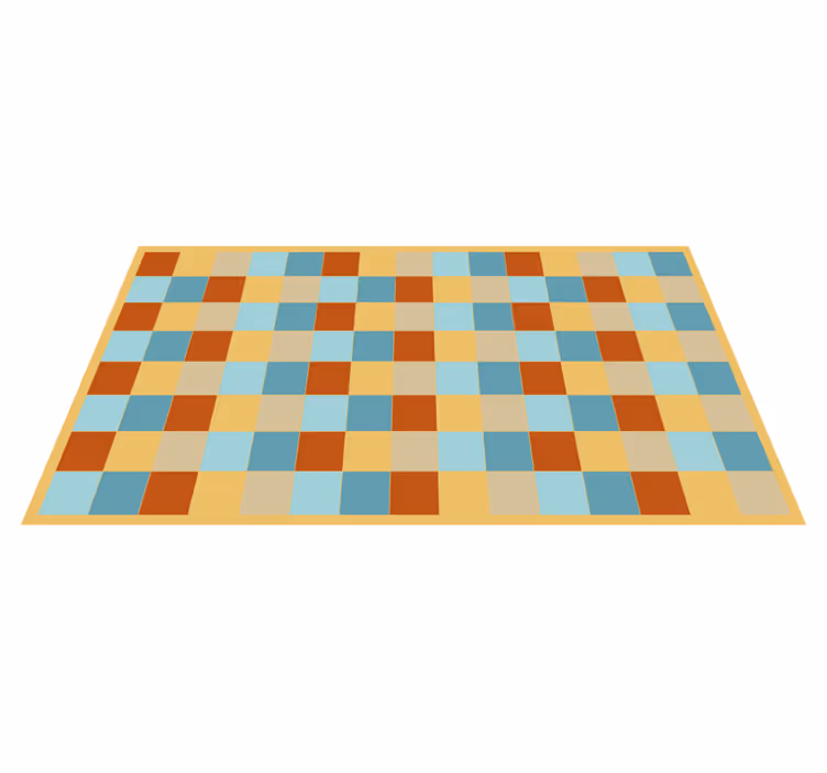 Vinyl teppich geometrisch im schachbrettstil - TenStickers