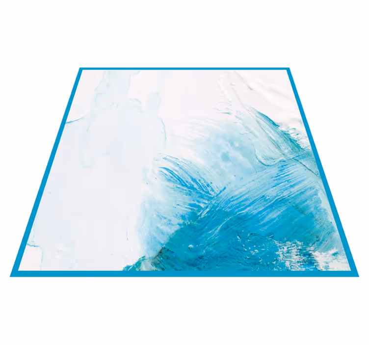 Vinyl Teppich Imitation aqua-pinselstriche - TenStickers