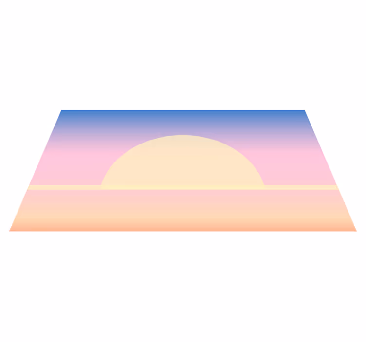 Vinylteppich Schlafzimmer Retro-gradienten-sonnenuntergang - TenStickers