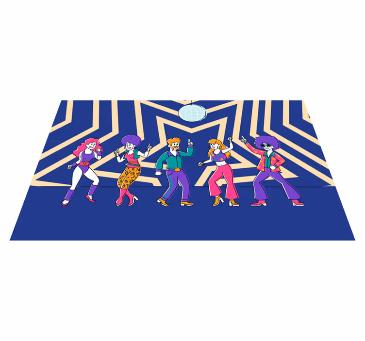 Vinylteppich kindlich disco-tanzparty - TenStickers