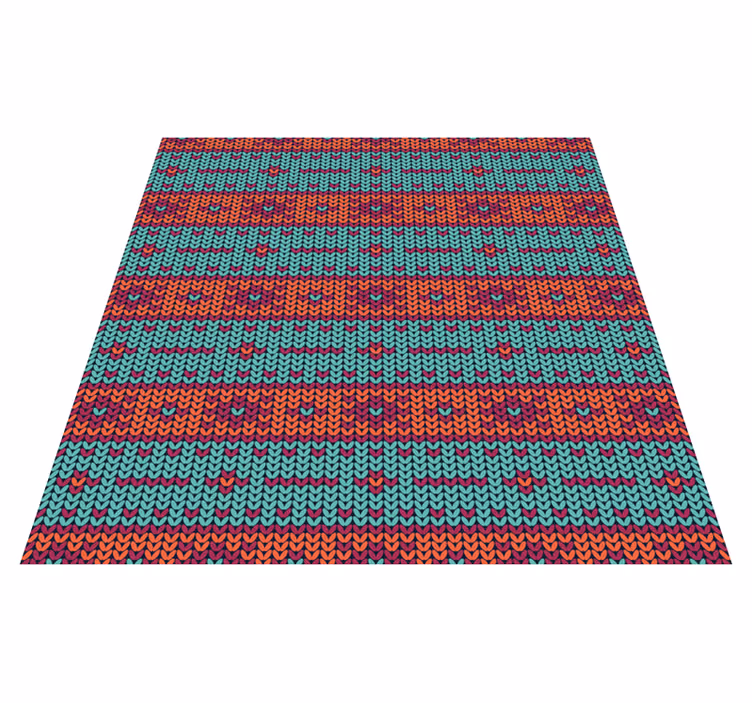 Vinyl teppich ethnisch mit lebhaftem geometrischem muster - TenStickers