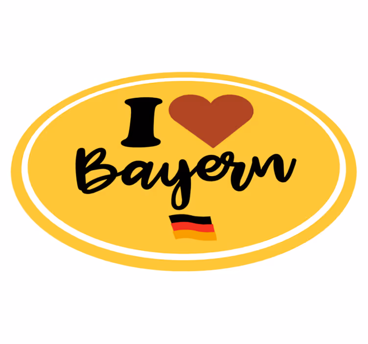 Vinyl Teppich Spruch ich liebe bayern - TenStickers