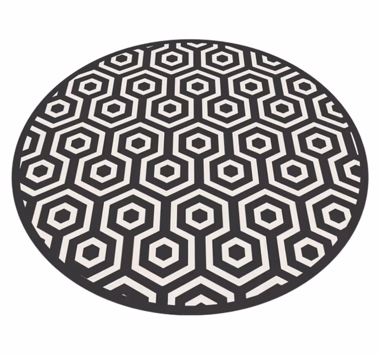 Vinyl Teppich geometrisch sechseckanordnung - TenStickers