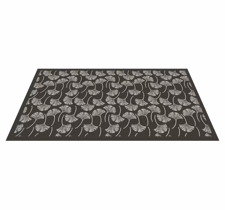 Vinyl Teppich Blumen ginkgoblatt-motiv - TenStickers